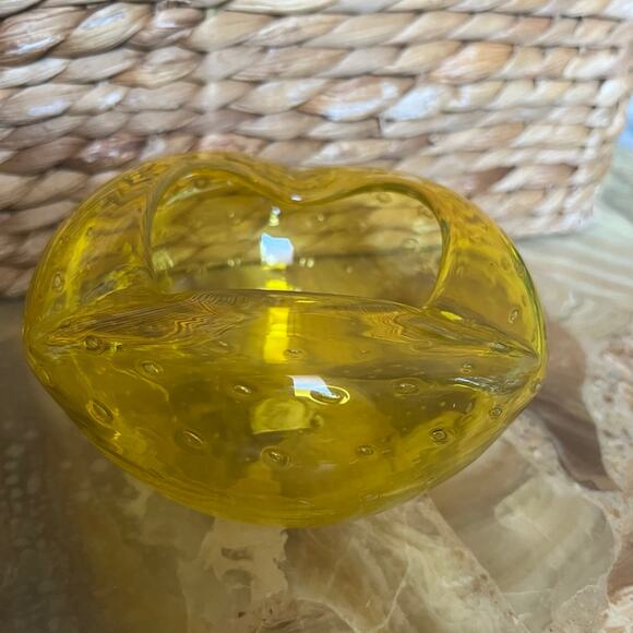 Yellow Vtg Bubble Bowl - Picture 1 of 8